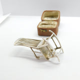 Edwardian Sterling Silver Dolls House Rocking Chair Miniature 1905 Sheffield