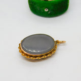 George IV 18ct Gold, Opal & Old-Cut Emerald Mourning Locket Antique c1830