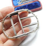 Georgian Large Sterling Silver Belt Buckle Antique 1797 London Walter Brind