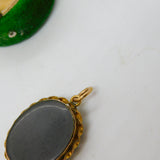 George IV 18ct Gold, Opal & Old-Cut Emerald Mourning Locket Antique c1830