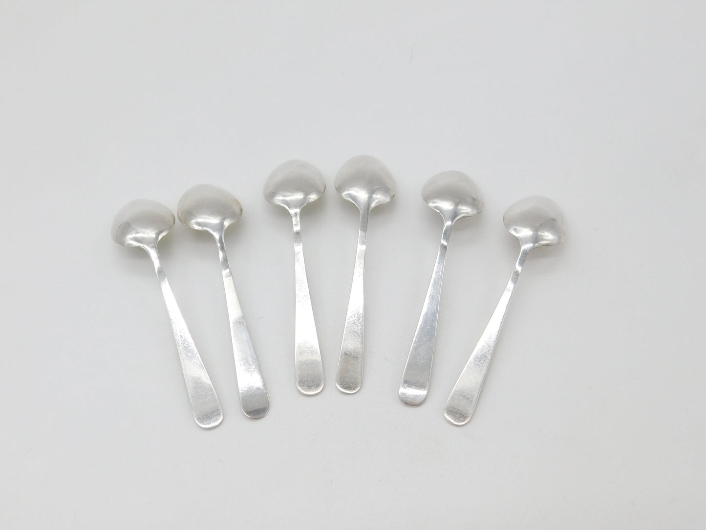 Set of Japanese Sterling Silver Floral Pattern Teaspoons c1920 Antique Art Deco