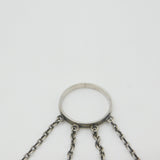 Sterling Silver Chatelaine with Sovereign Holder, Compact Etc Antique c1920 Deco