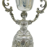 Victorian Large Sterling Silver Marriage Wager Cup Antique 1888 London