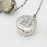 Sterling Silver Chatelaine with Sovereign Holder, Compact Etc Antique c1920 Deco