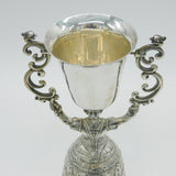 Victorian Large Sterling Silver Marriage Wager Cup Antique 1888 London