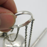 Sterling Silver Chatelaine with Sovereign Holder, Compact Etc Antique c1920 Deco