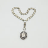 Victorian Sterling Silver Aesthetic Collar Locket Necklace 1882 Antique Chester