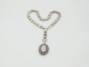 Victorian Sterling Silver Aesthetic Collar Locket Necklace 1882 Antique Chester