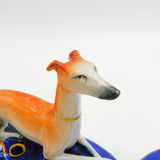 Victorian Pair of Staffordshire Greyhound Dog Pen Holders Antique c1840 AF