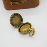 WW1 9ct Yellow Gold Wooden Head 'Fumsup' Good Luck Charm Antique c1915