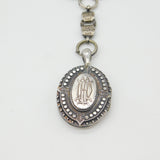 Victorian Sterling Silver Aesthetic Collar Locket Necklace 1882 Antique Chester