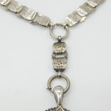 Victorian Sterling Silver Aesthetic Collar Locket Necklace 1882 Antique Chester