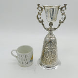 Victorian Large Sterling Silver Marriage Wager Cup Antique 1888 London