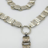 Victorian Sterling Silver Aesthetic Collar Locket Necklace 1882 Antique Chester