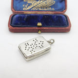 Georgian Sterling Silver Vinaigrette Fob 1824 Birmingham John Bettridge Antique