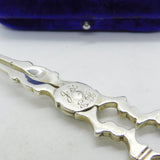 Victorian Sterling Silver Shell Bowl Sugar Nips Antique 1897 Chester