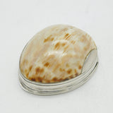 George III Sterling Silver Mounted Cowrie Shell Snuff Box Antique c1760s