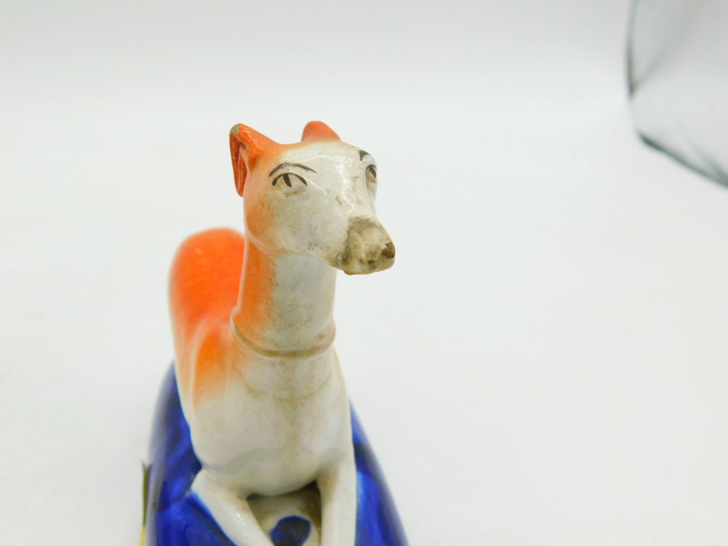 Victorian Pair of Staffordshire Greyhound Dog Pen Holders Antique c1840 AF