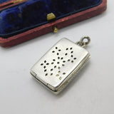 Georgian Sterling Silver Vinaigrette Fob 1824 Birmingham John Bettridge Antique