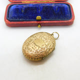 Victorian 9ct Yellow Gold Back & Front Sweetheart Locket Pendant c1880