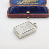 Georgian Sterling Silver Vinaigrette Fob 1824 Birmingham John Bettridge Antique