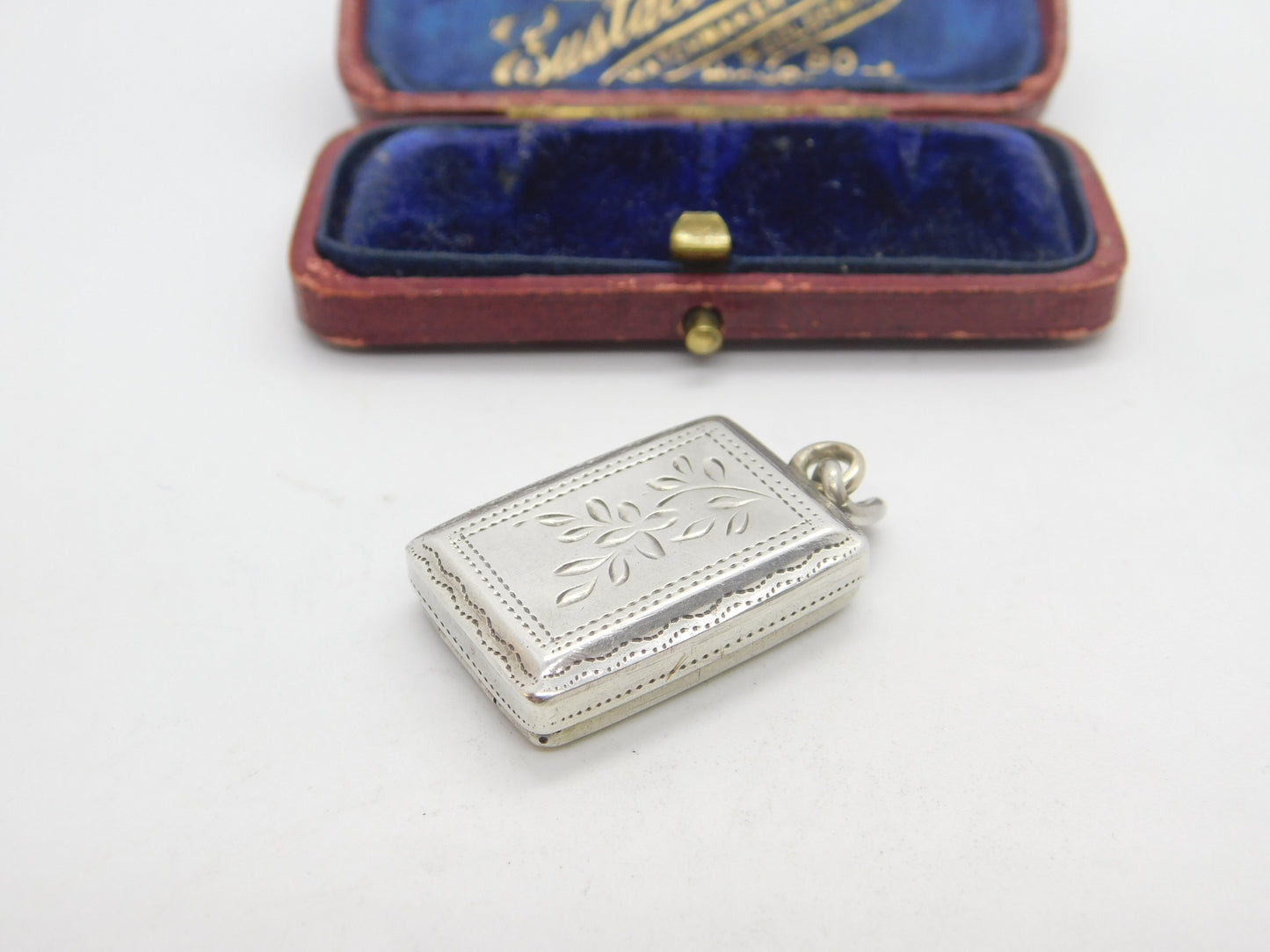 Georgian Sterling Silver Vinaigrette Fob 1824 Birmingham John Bettridge Antique