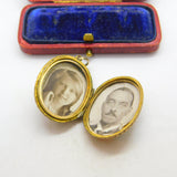 Victorian 9ct Yellow Gold Back & Front Sweetheart Locket Pendant c1880