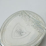 George III Sterling Silver Mounted Cowrie Shell Snuff Box Antique c1760s