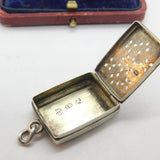 Georgian Sterling Silver Vinaigrette Fob 1824 Birmingham John Bettridge Antique