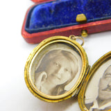 Victorian 9ct Yellow Gold Back & Front Sweetheart Locket Pendant c1880