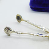 Victorian Sterling Silver Shell Bowl Sugar Nips Antique 1897 Chester