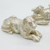 Trio of Cast Britannia Silver Young Lions Scultpure Figures Vintage 1990 London