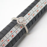 Contemporary 18ct White Gold & Central 0.2ct Oval-Cut Diamond Engagement Ring