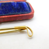9ct Yellow Gold Hunting Crop Whip Stock Pin Brooch 1947 Birmingham