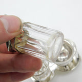 Victorian Sterling Silver 'B' Shield Complete Cruet Set 1899 London Antique