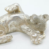 Trio of Cast Britannia Silver Young Lions Scultpure Figures Vintage 1990 London