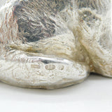 Trio of Cast Britannia Silver Young Lions Scultpure Figures Vintage 1990 London