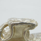 Trio of Cast Britannia Silver Young Lions Scultpure Figures Vintage 1990 London