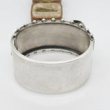 Victorian Sterling Silver Aesthetic Movement Buckle Sweetheart Bangle c1880