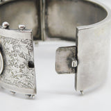 Victorian Sterling Silver Aesthetic Movement Buckle Sweetheart Bangle c1880