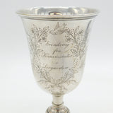 19th Century Peter Hertz Danish Sterling Silver Wine Goblet Antique c1890