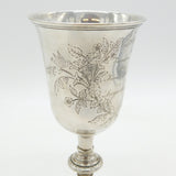 19th Century Peter Hertz Danish Sterling Silver Wine Goblet Antique c1890