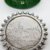 Victorian Sterling Silver View of Windsor Sweetheart Brooch 1884 Antique