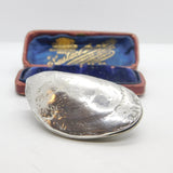 Novelty Sterling Silver Ornament in Marine Mussel Form 1976 Birmingham