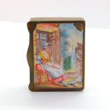 Georgian Bilston Enamel & Base Metal Erotic Scene Vesta Case c1820 Antique AF