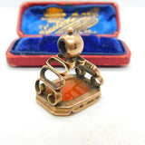 Georgian Pinchbeck Gold & Carnelian 'Vincit Veritas' Heraldic Fob Seal Antique