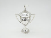 Large Sterling Silver Golf Sporting Trophy 1918 Birmingham Floral Bow Patterns