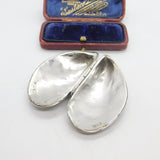 Novelty Sterling Silver Ornament in Marine Mussel Form 1976 Birmingham