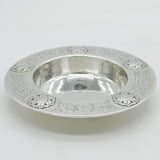 Liberty & Co. Art Deco Sterling Silver Floral Pattern Dish or Bowl Antique 1928 Birmingham