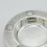 Liberty & Co. Art Deco Sterling Silver Floral Pattern Dish or Bowl Antique 1928 Birmingham